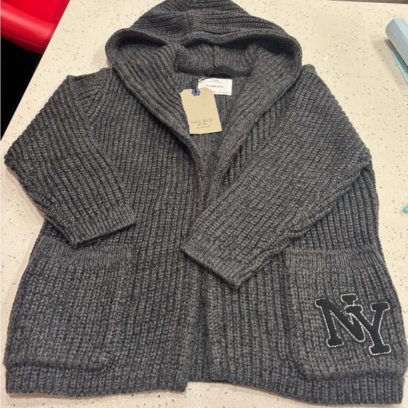 Zara Hooded Sweater Cardigan NY Size 6 NWT - Picture 1 of 3